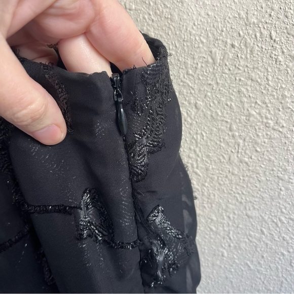 ADRIANNA PAPELL Plus Size Black Floral Chiffon One-Shoulder Jumpsuit - Picture 8 of 12